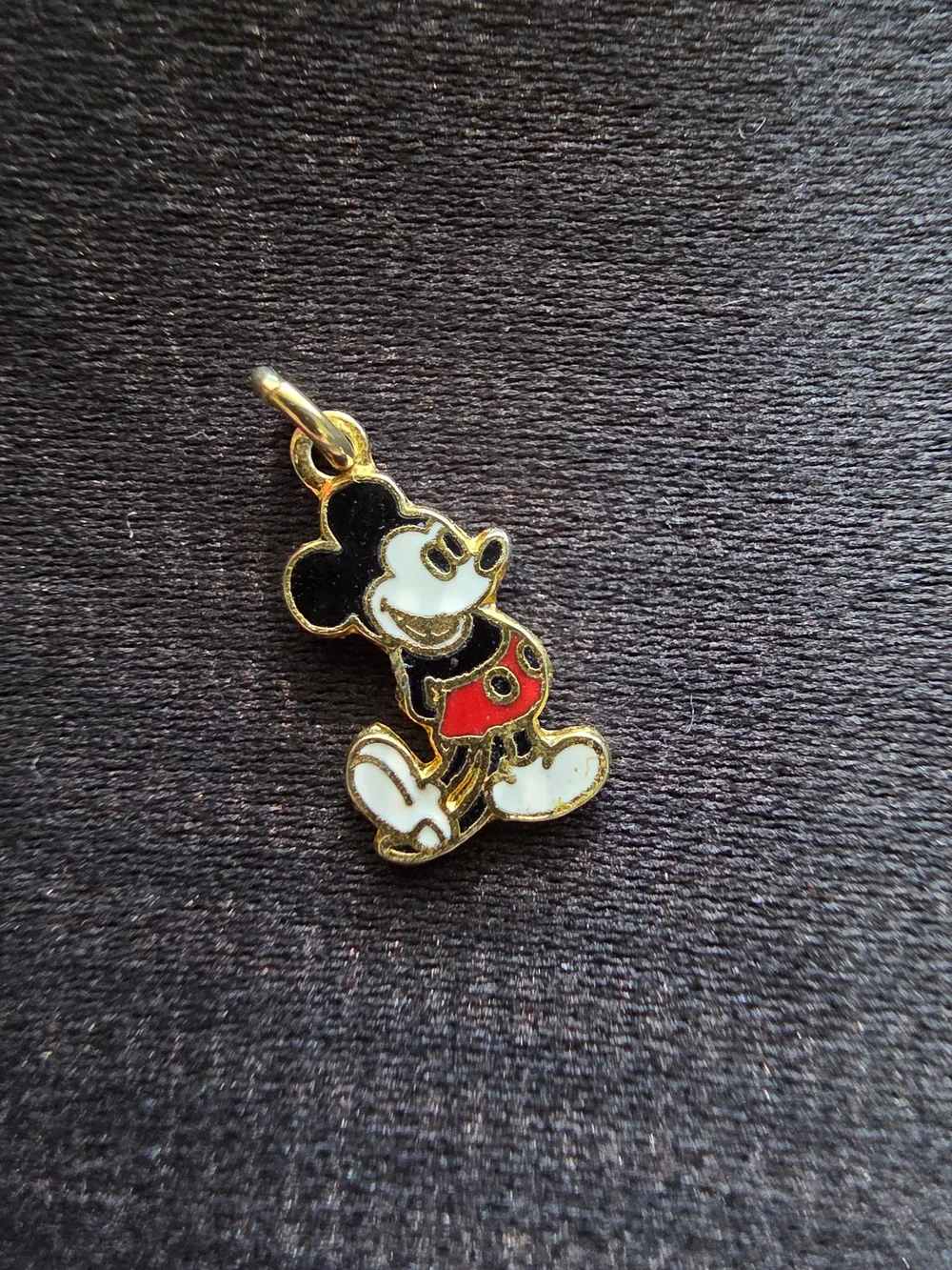 Vintage 1980s Walt Disney Productions Mickey Mouse Enamel Charm